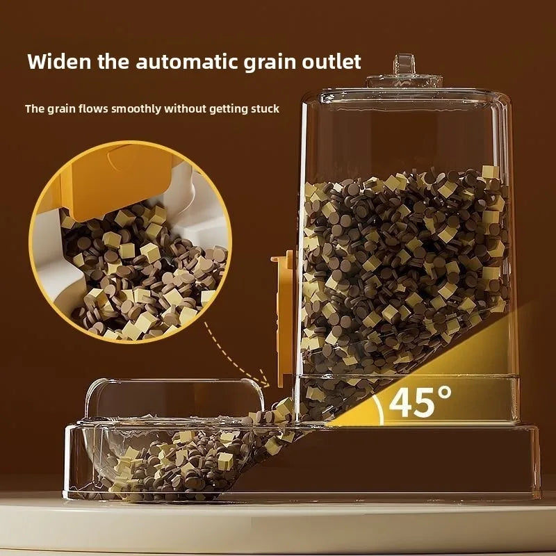 Pet Bowl Automatic Feeder & Water Fountain All-in-One for Cats Dogs