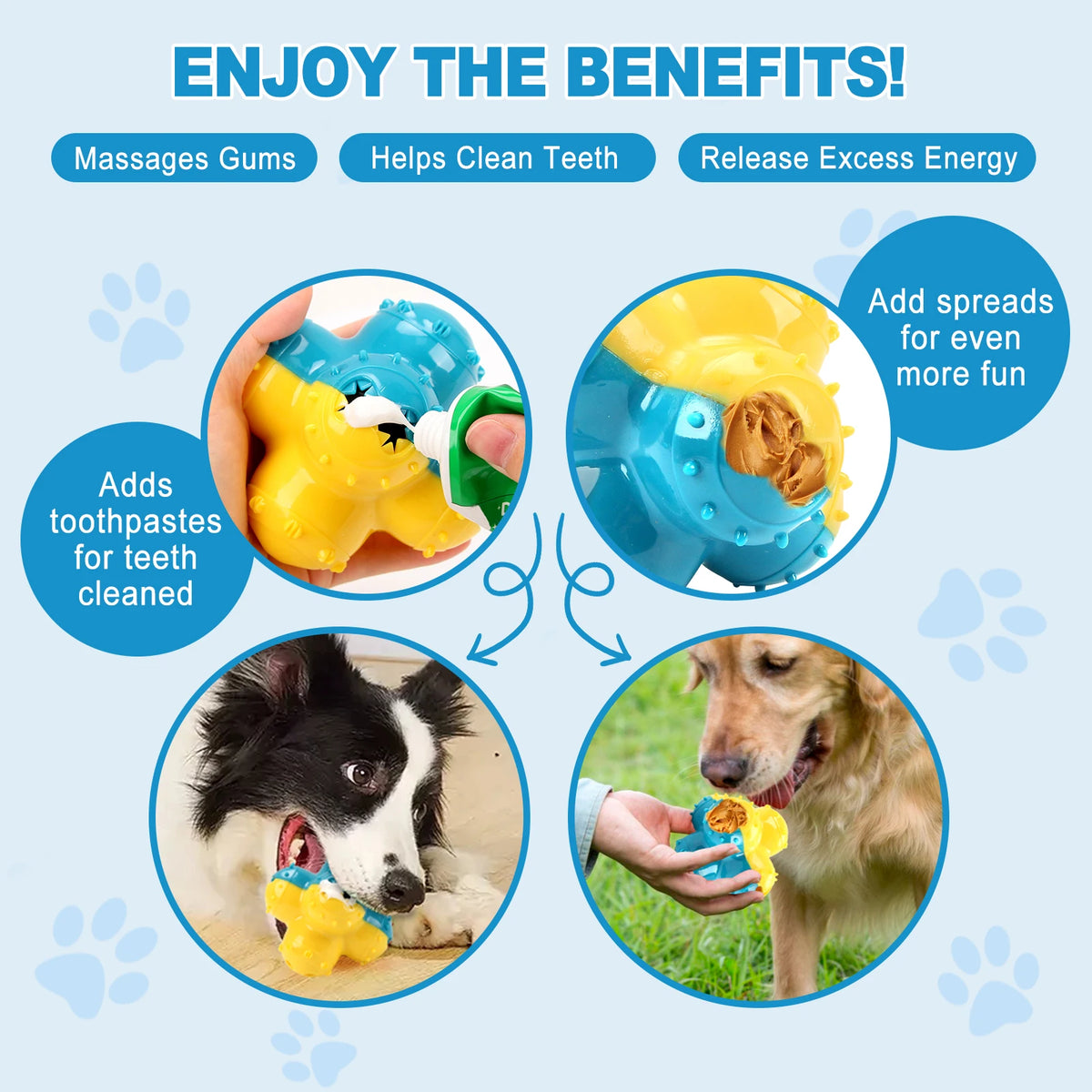 Dog Chewing Toys Dog Grinding Toys Dog Voice Toys Teeth Cleaning Ball