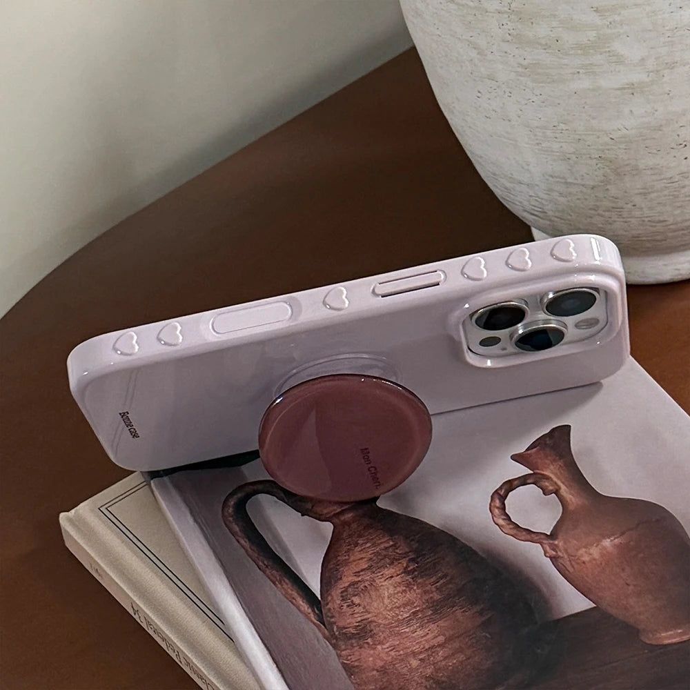 Cute Purple Phone Case for IPhone 13 15 14 16 17 Pro Max Shockproof