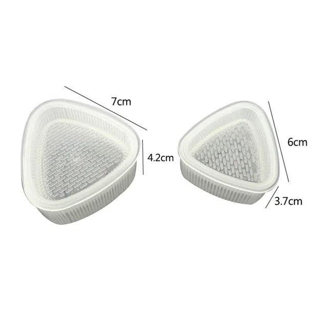 2Pcs Triangular Plastic Sushi Rice Ball Maker Mould Onigiri Mold Set Kitchen Gadgets Stuff Transparent Bento Accessories