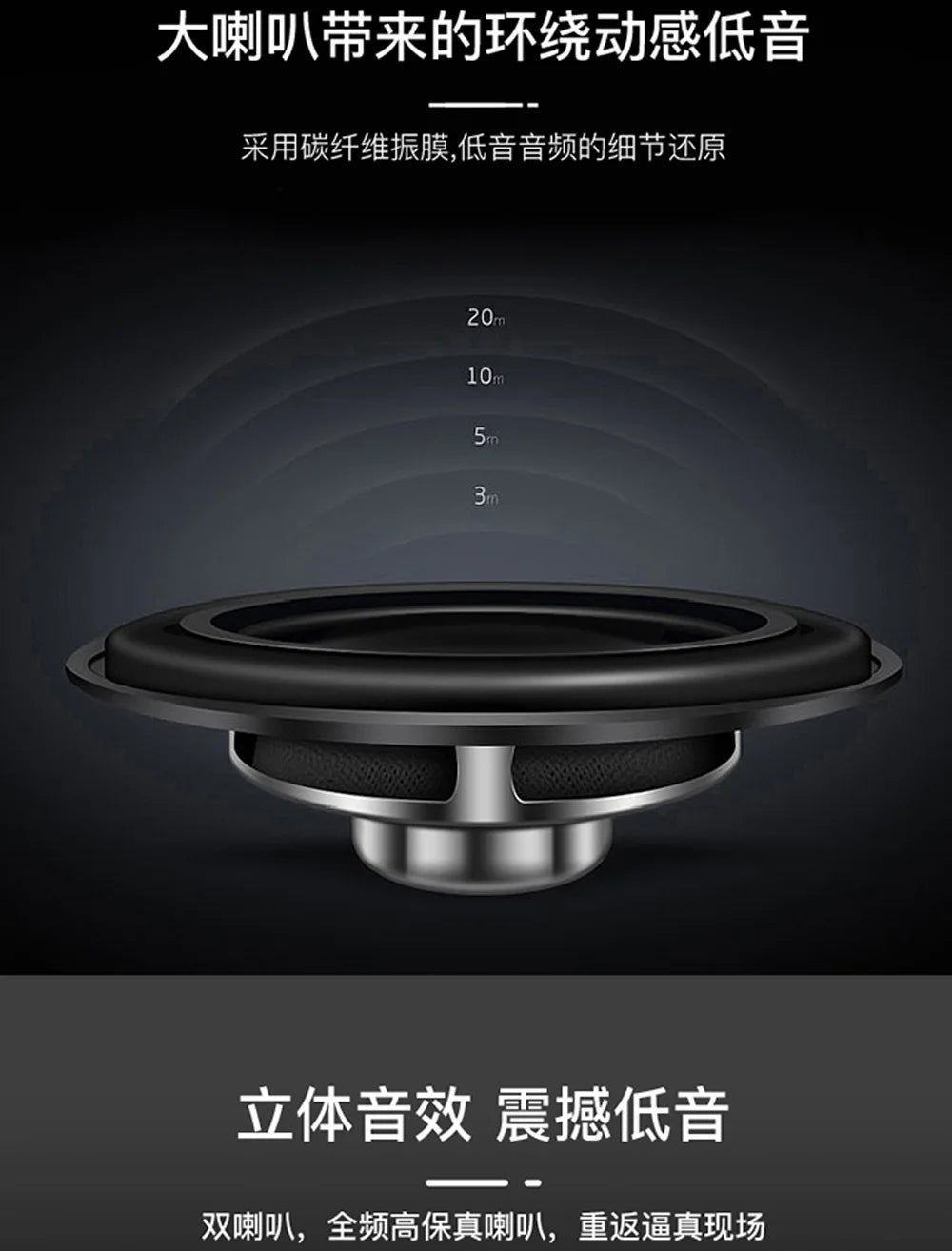 1 Pairs Portable Wired Bluetooth Speakers Wired Bass Stereo Subwoofer