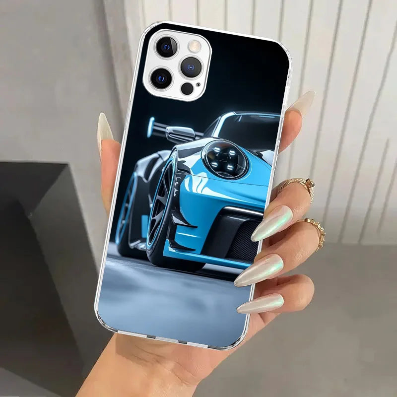 Sports Car 911 Phone Case for Iphone 17 Air 16 15 Plus 14 13 Mini 12