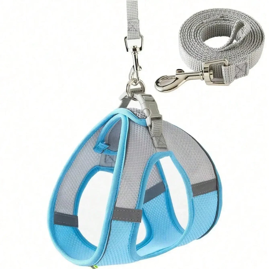 Small Dog Harness with Leash Set Anti Escape Vest Harness for French