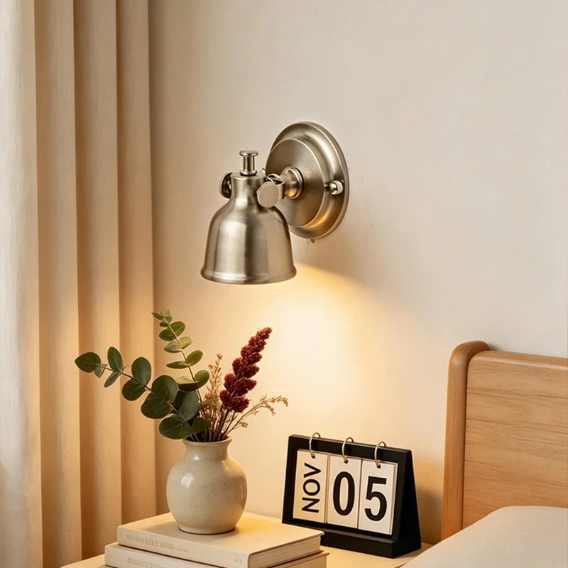 Nordic LED Retro Wall Lamp Minimalist Living Room Bedroom Bedside