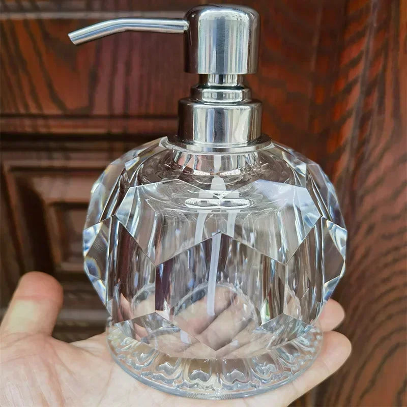 Creative crystal glass hand sanitizer bottle Household soap dispenser