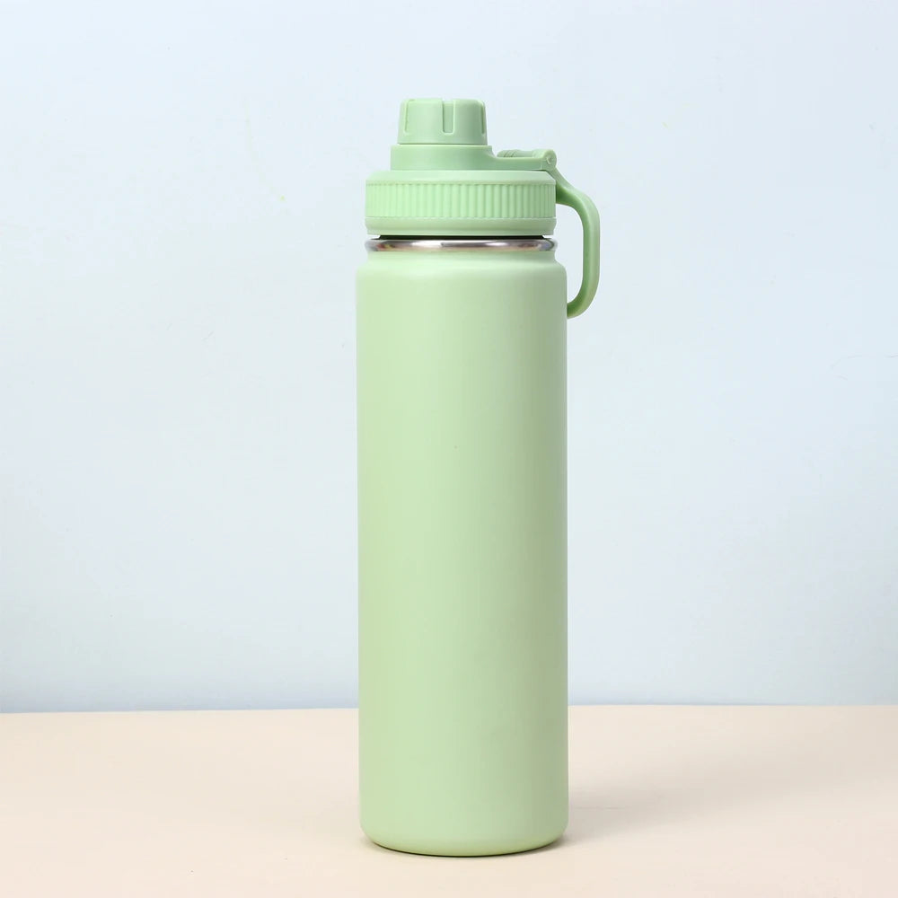 24 Oz Stainless Steel Water Bottle Vacuum Insulated Double Wall Water Bottle Wide Mouth BPA Free Keeps Water Cold for Longer
