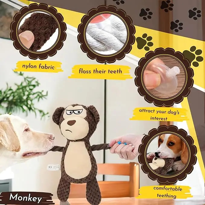 Quality Plush Dog Toys Chewy Squeaky Fun for All Breeds Durable