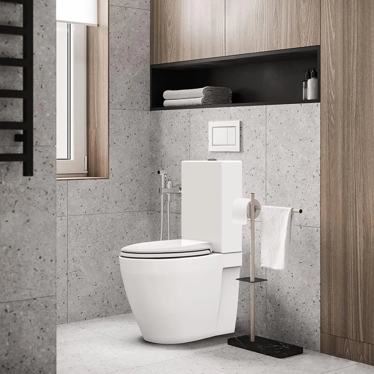 White Toilet Seat Slow Close Quiet Lid Thickened Durable for Both