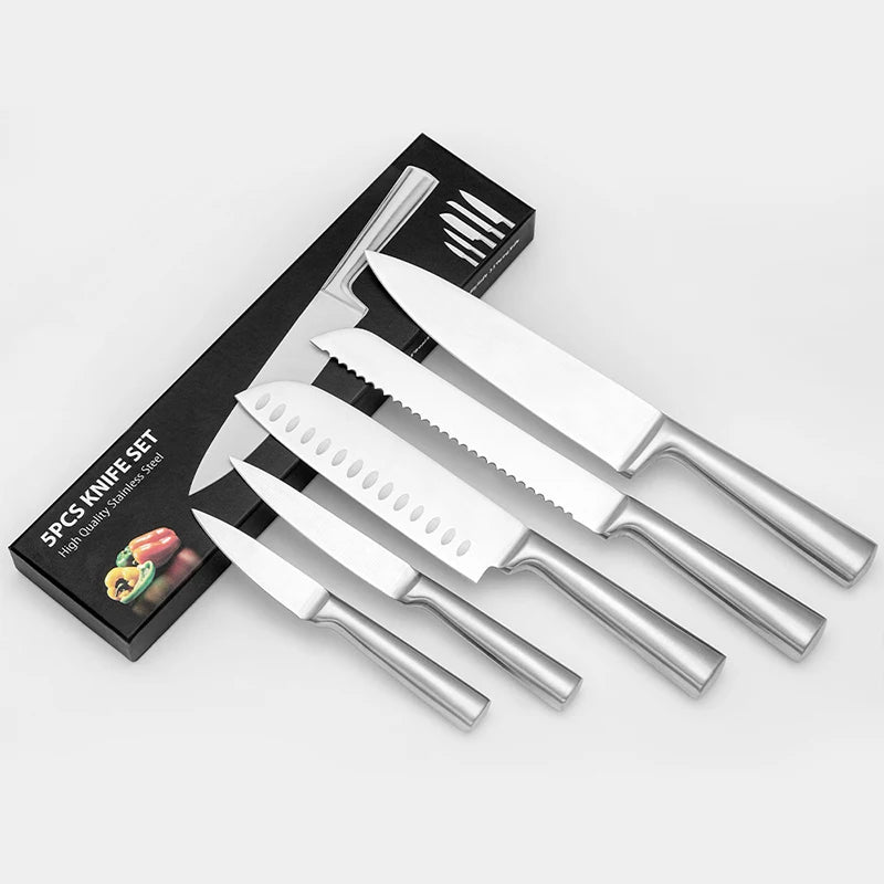 5-Piece Stainless Steel Knife Set