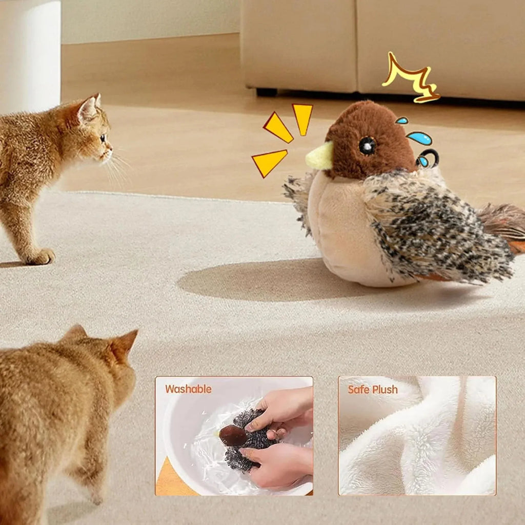 Interactive Cat Toys Flying Bird Cat Toy Flapping Wings Sparrow Toys