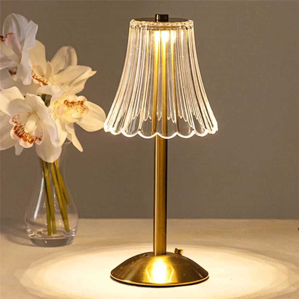 Cordless LED Table Lamp, Touch Dimming