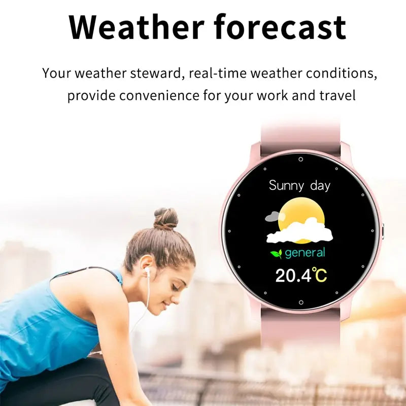 LIGE Smart Watch Men Women Full Touch Screen Sport Fitness Watch Man
