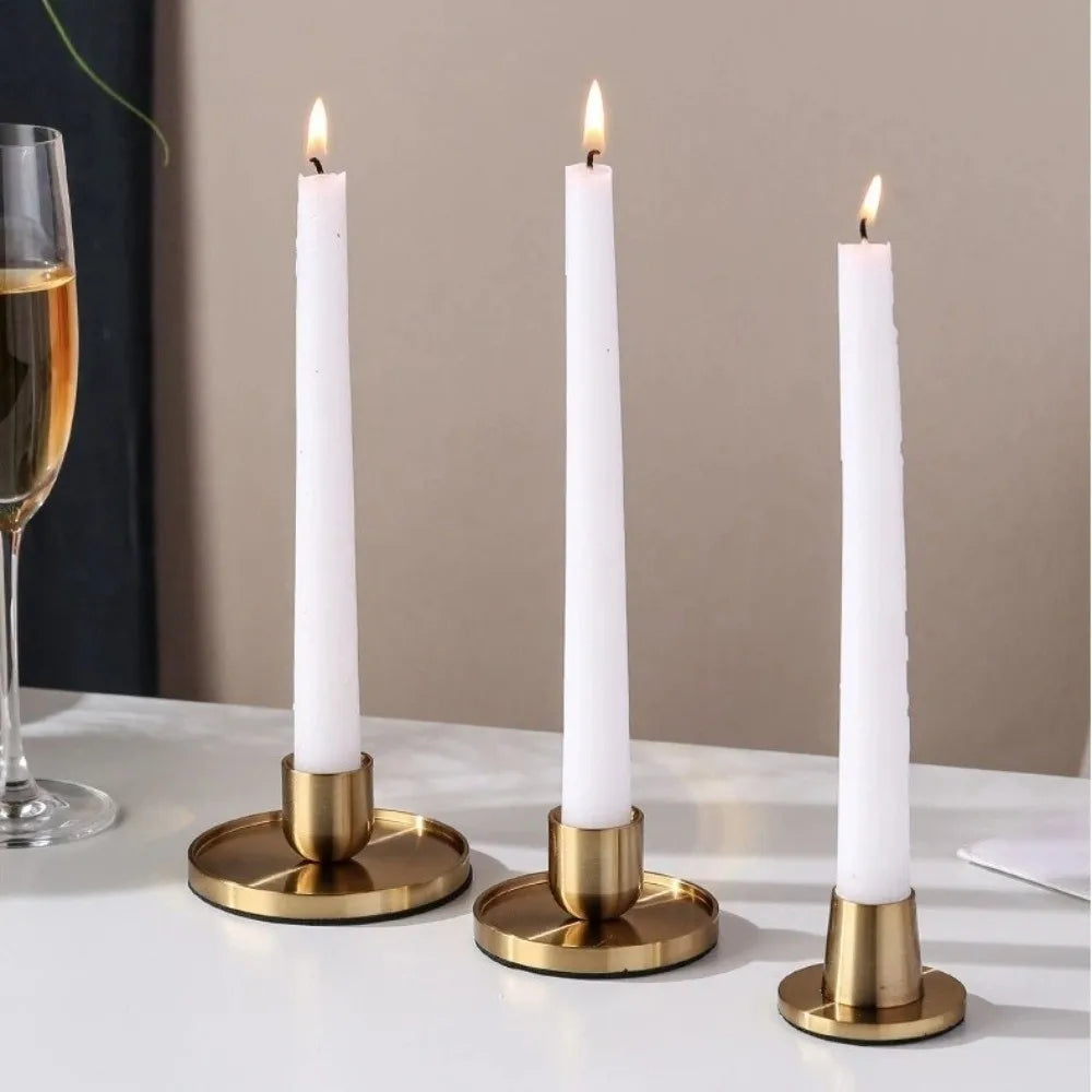 Decoration Candlestick Decoration Golden Candle Holder Desktop