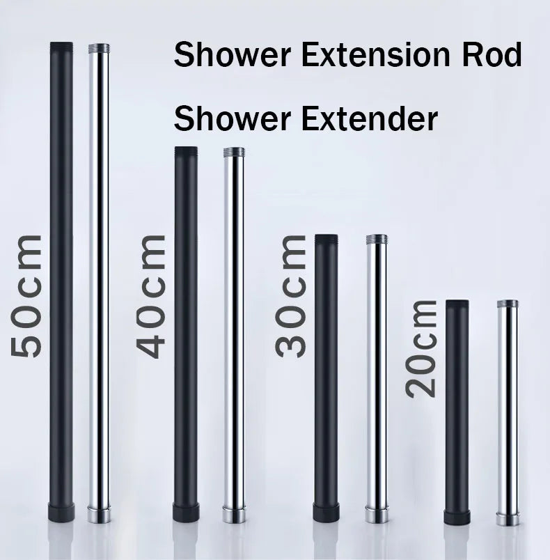 Shower Extender Gray Black Shower Extension Rod Shower Bracket