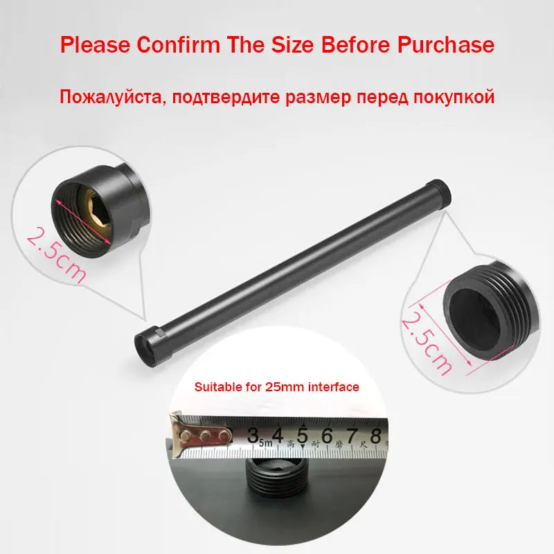 Shower Extender Gray Black Shower Extension Rod Shower Bracket
