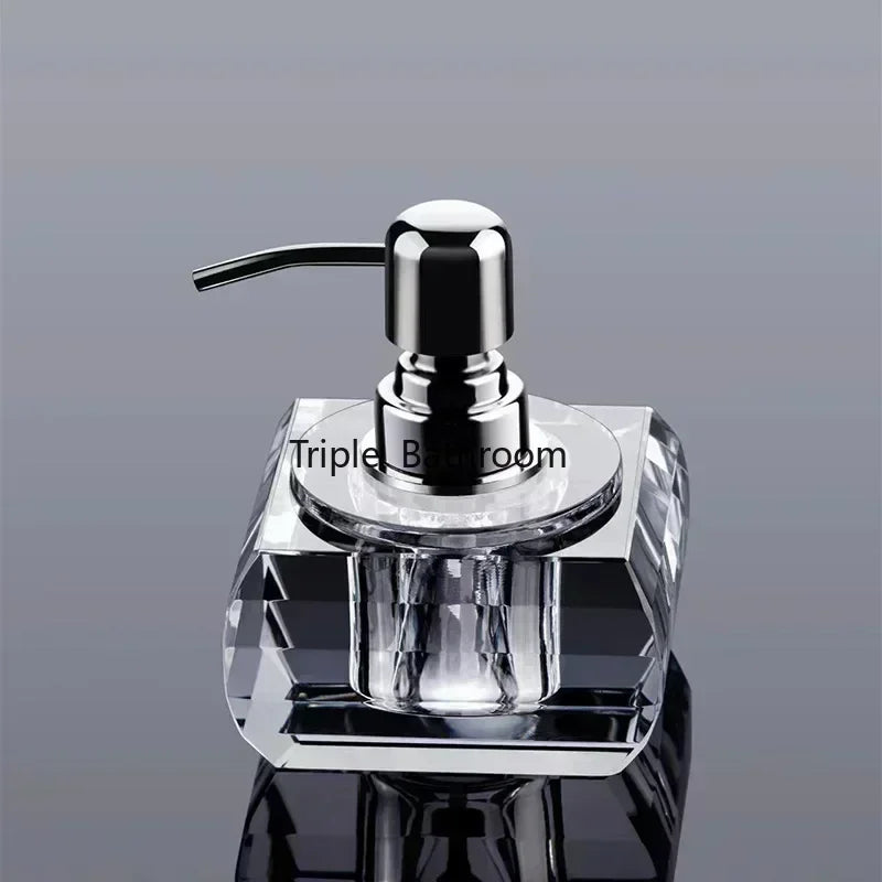 Creative crystal glass hand sanitizer bottle Household soap dispenser