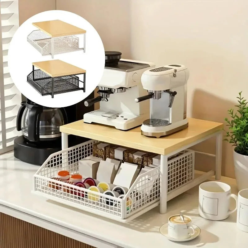 Kitchen Shelf Microwave Rack Storage Space-saving Household Organizer