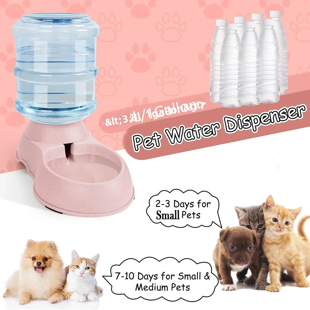 Large Capacity Pet Feeder Bowls - Automatic Water Dispenser Dog Food