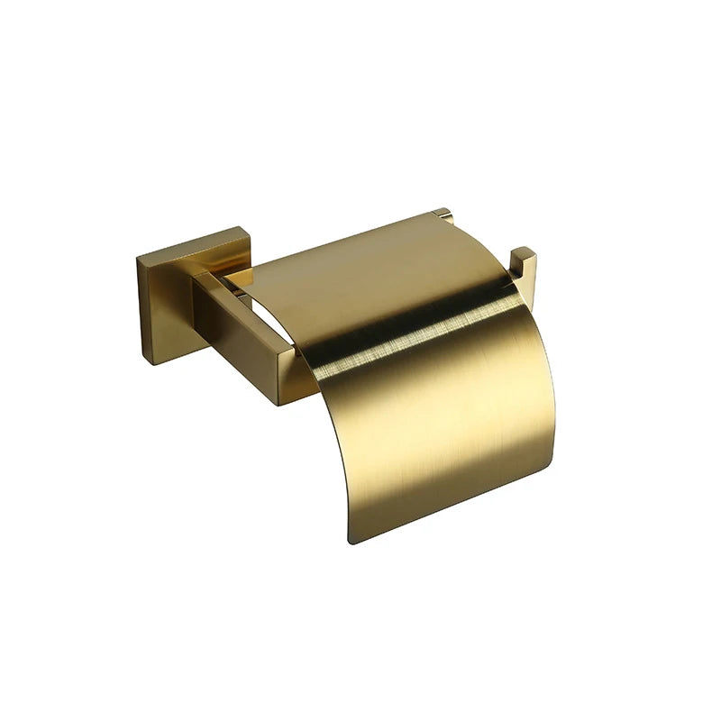 Gold Brushed Bathroom Accessories Hardware Towel Bar Rail Toilet