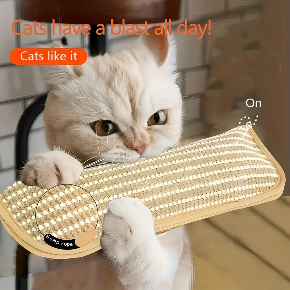 2 in 1 Cat Toy Pillow & Scratching Mat Interactive Cat Toys for
