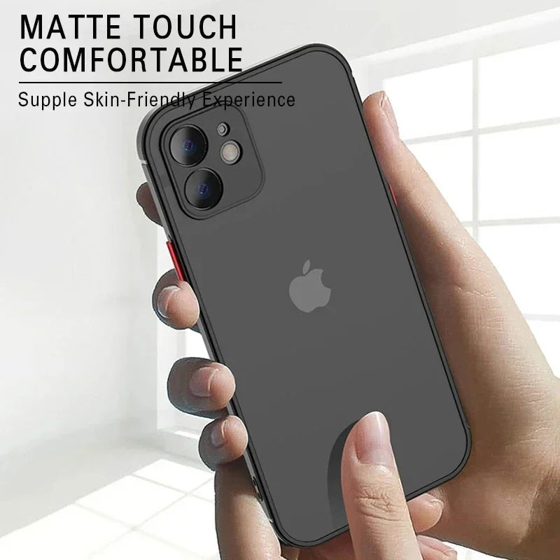 Matte Phone Case For iPhone 14 13 12 15 Pro Max Mini Luxury Soft