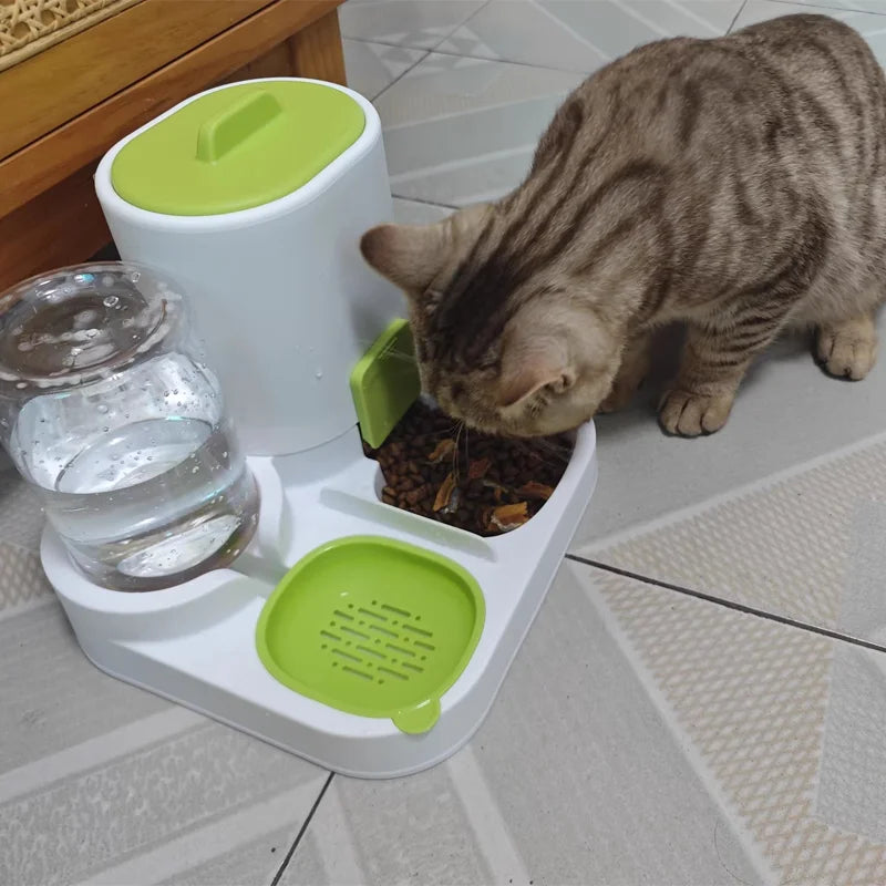 Automatic Pet Feeder And Water Dispenser Two-in-One Bowl Large