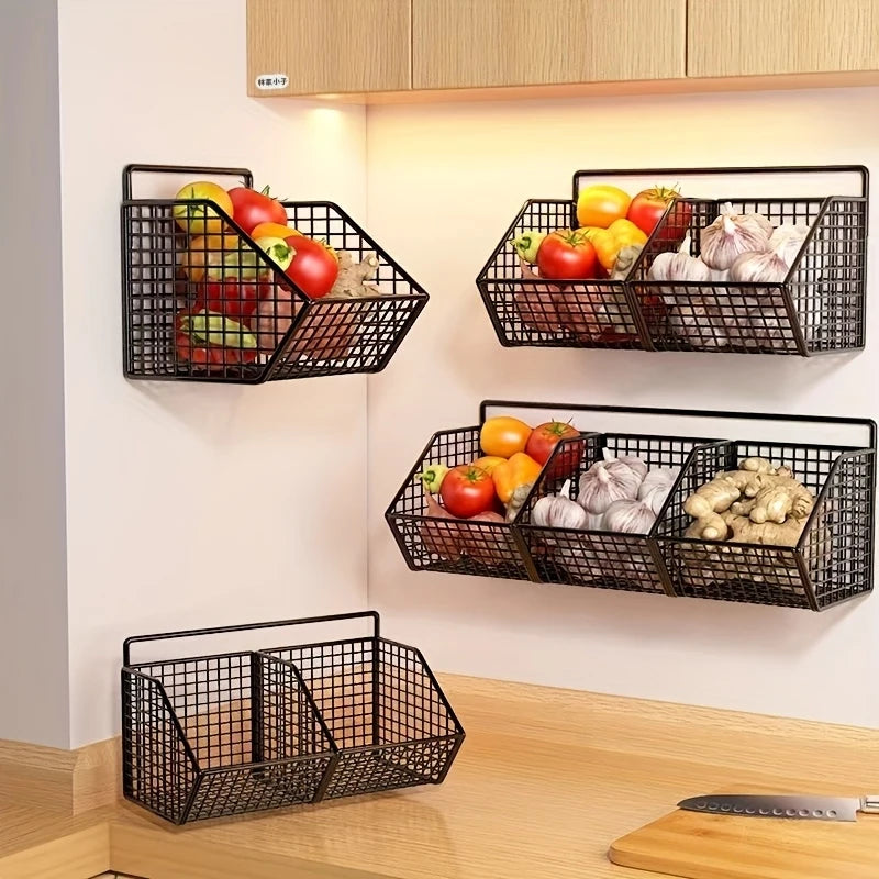 Kitchen Storage Rack for Snacks, Multifunctional Vegetable And