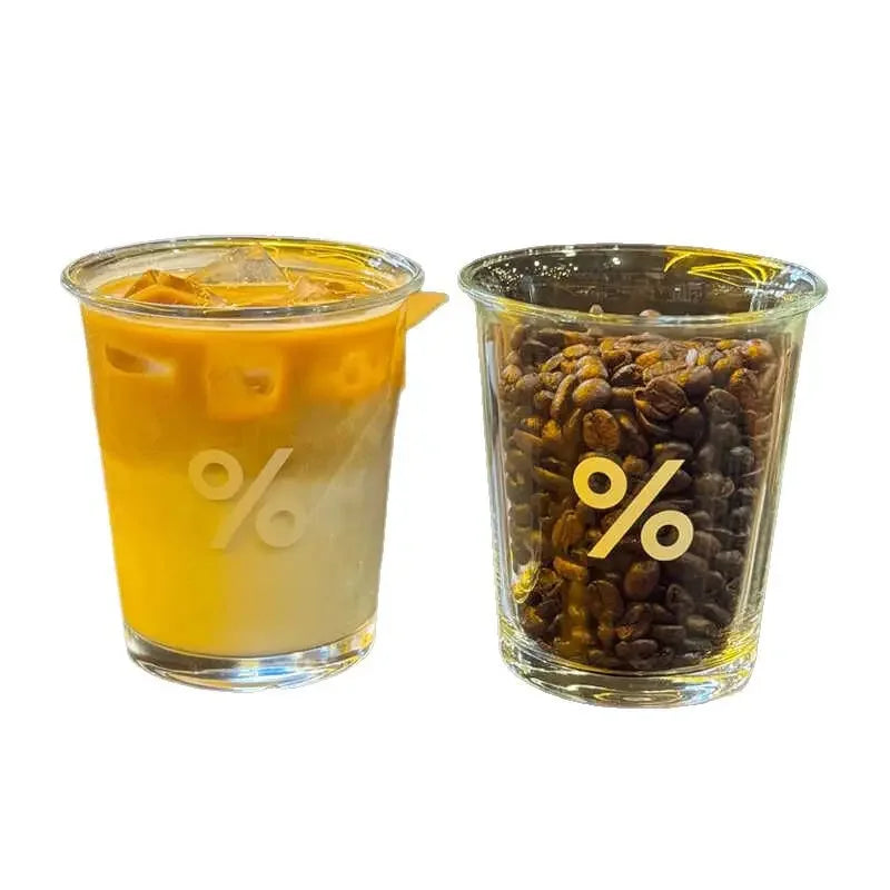 Coffee Cup Curled Latte Cups Household Glass Drinkware Juice Milk