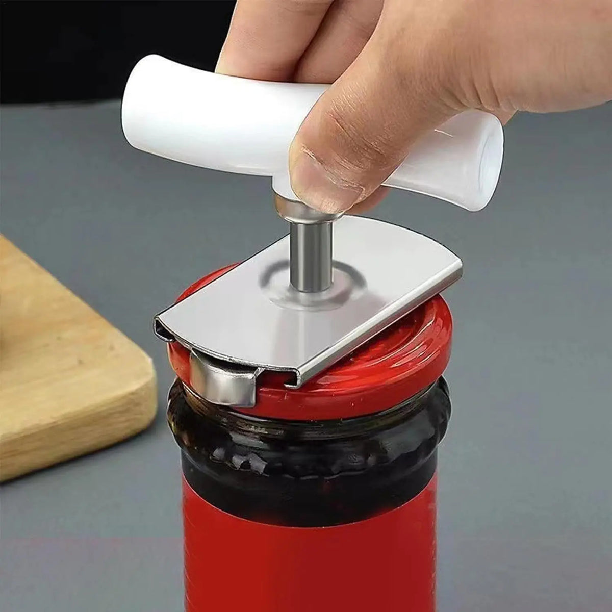 Portable Jar Lids Opener with Adjustable Handle Stainless Steel Easy