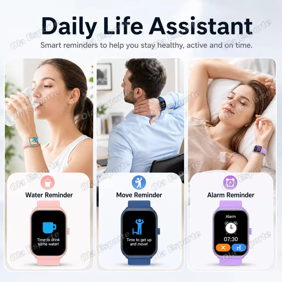 Men Women Smart Watch 2.01'' Waterproof Fitness Sport Watch Answer