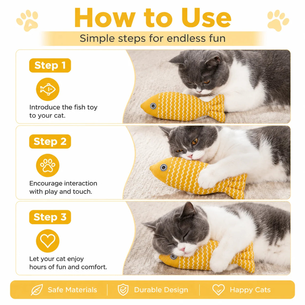 Cat Toys Fish Interactive Cat Toy Cat Chew Toy Simulation Fish Cat