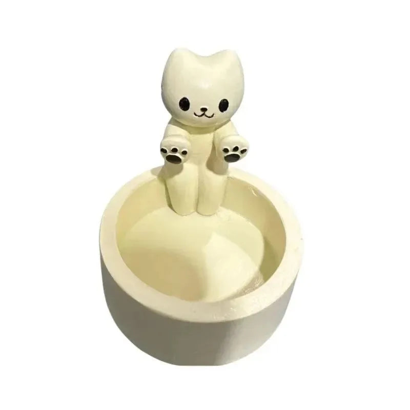 Adorable Cat-Shaped Candle Holder: Aromatherapy Decor for Desk