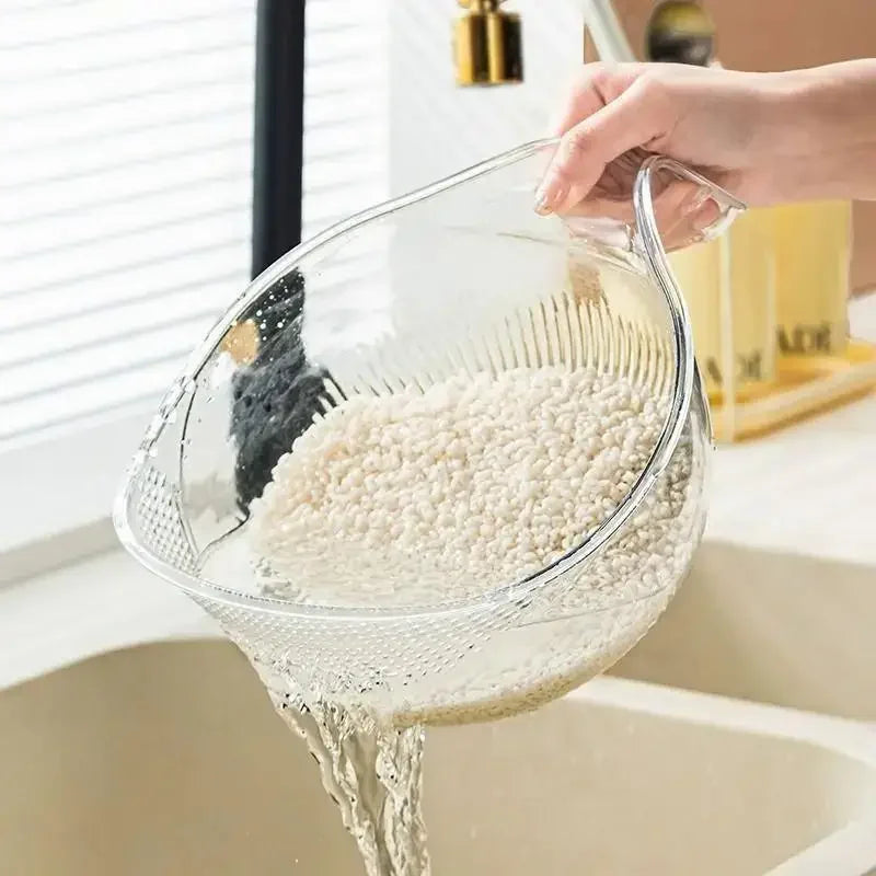 Kitchen washing gadget rice washing filter rice rinsing basin drain