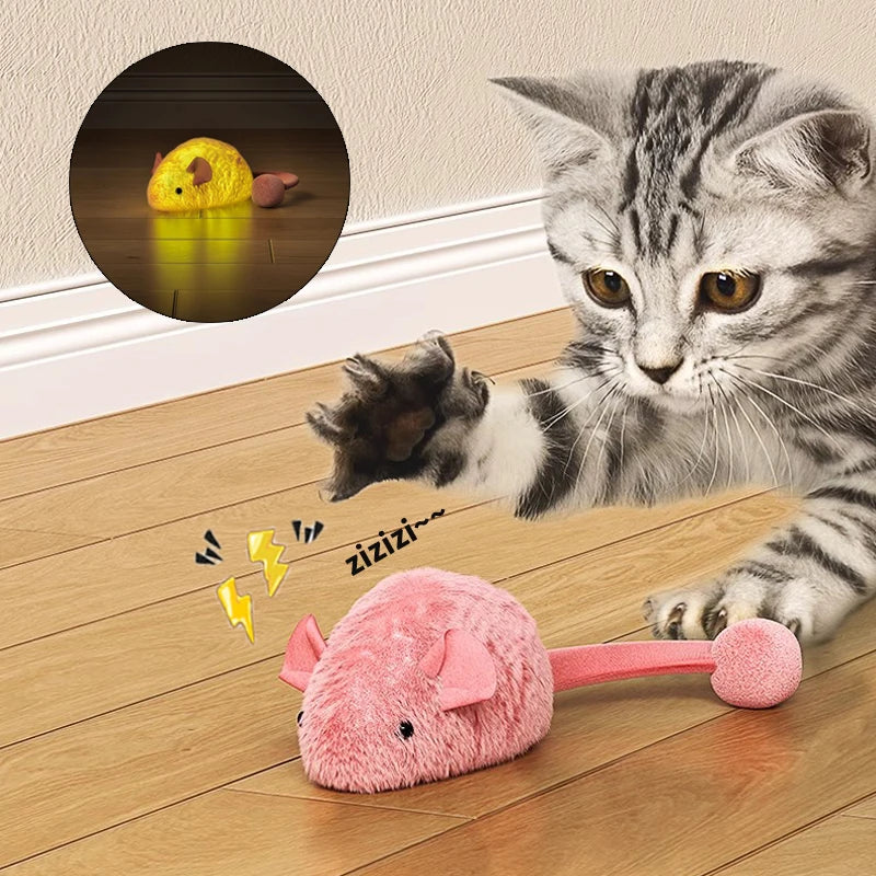 Interactive Mouse Plush Cat Chew Toys Boredom Interactive Plush Toys