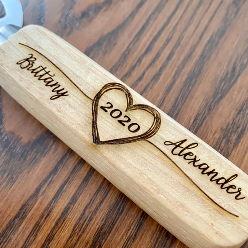 Personalized Beer Opener Wood Bottle Opener Kitchen Gadgets Bar Tools
