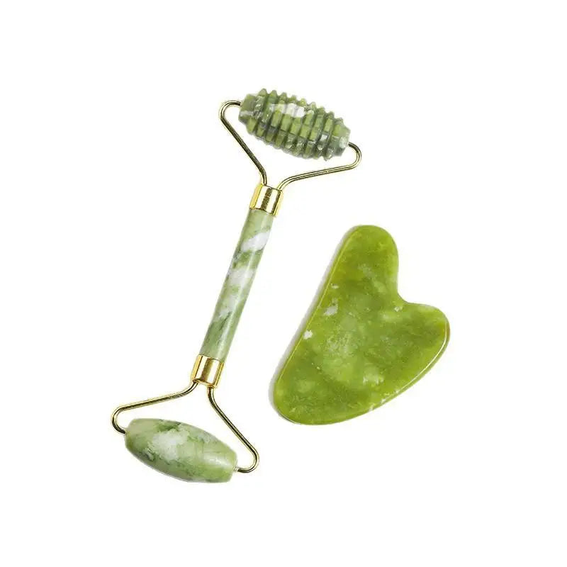 Natural Jade Roller & Gua Sha Set
