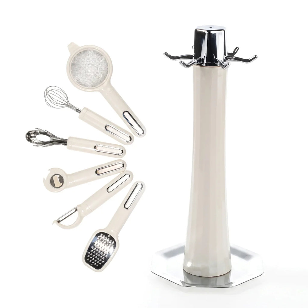 Kitchen Gadgets7Stainless Steel Peeler, Whisk, And Grater Set With A
