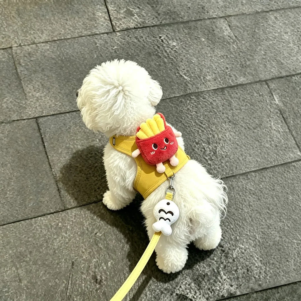 Adjustable Dog Leash Teddy Bichon Puppy Vest Style Harness Small Dog