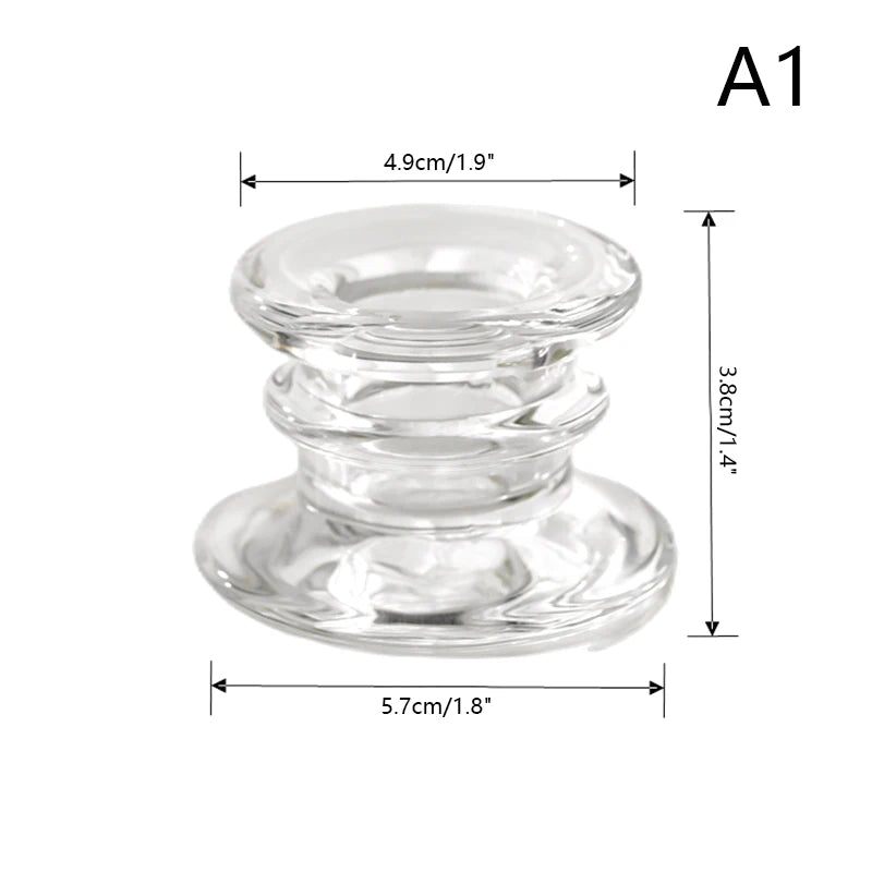 Glass Candle Holder Novelty Nordic Decor Candlestick Romantic Candle