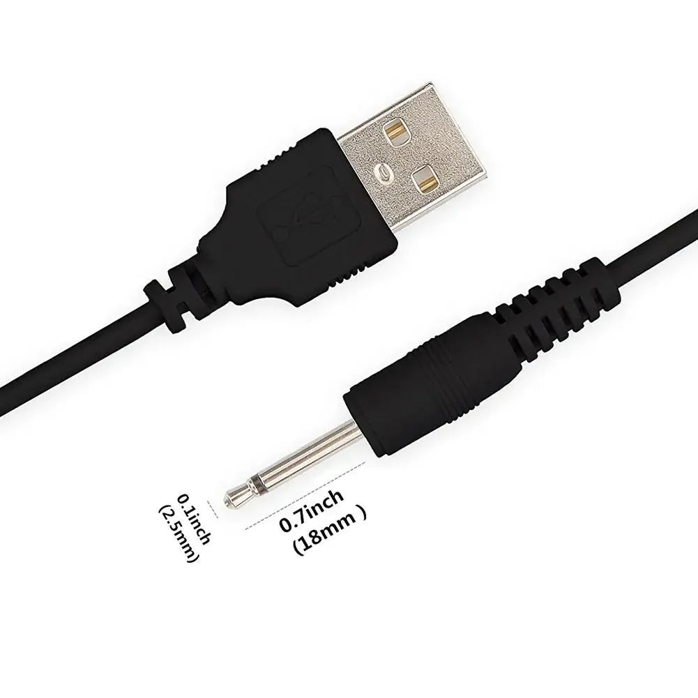 USB DC 2.5 Vibrator Charger Cable Cord for Rechargeable Adult Toys