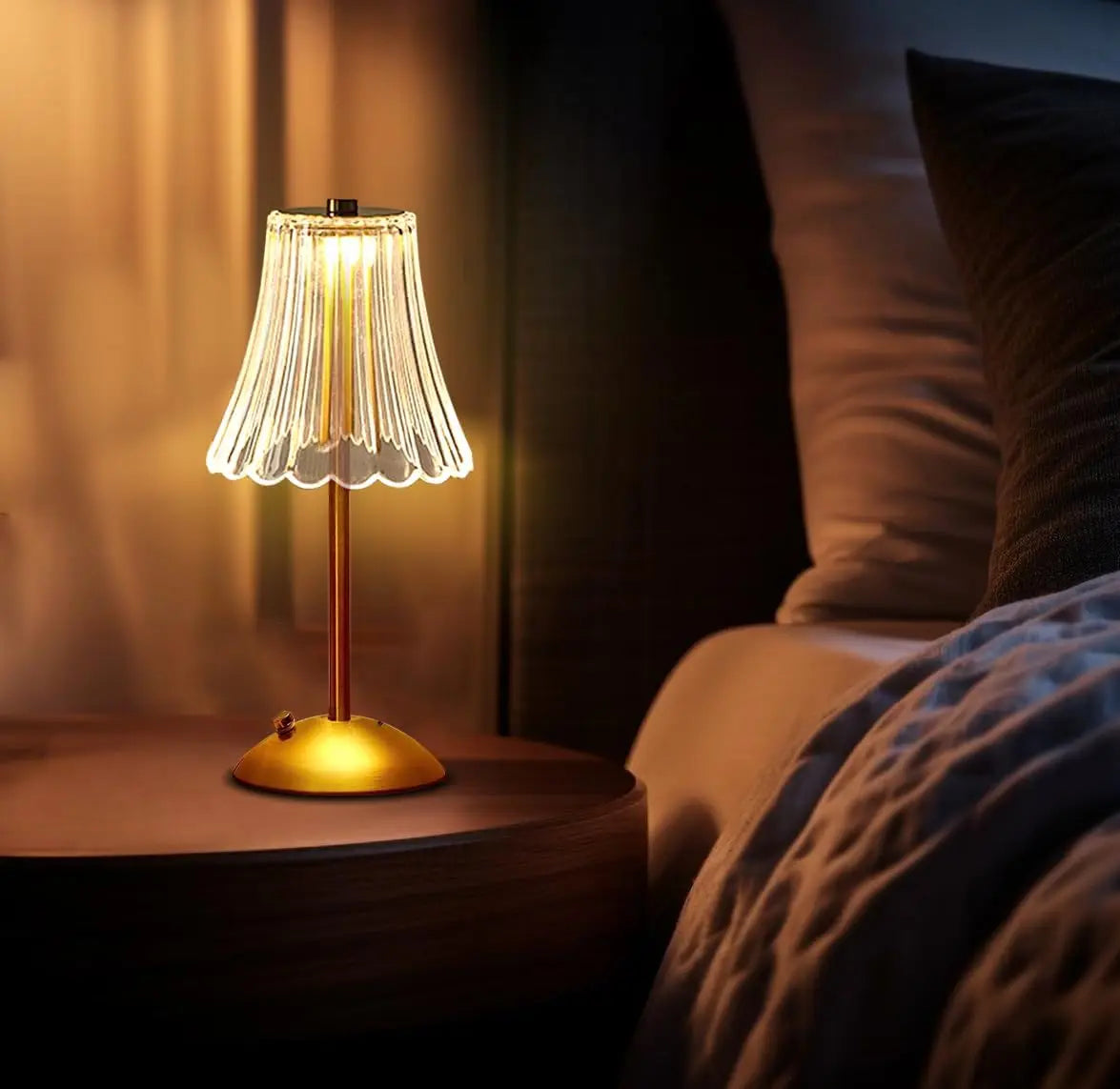 Cordless LED Table Lamp, Touch Dimming