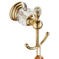 Luxury Crystal Bathroom Accessories Set Gold Polished Brass Bath