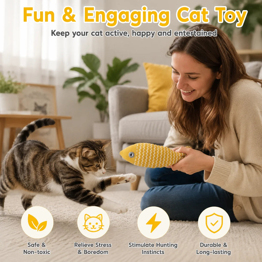 Cat Toys Fish Interactive Cat Toy Cat Chew Toy Simulation Fish Cat