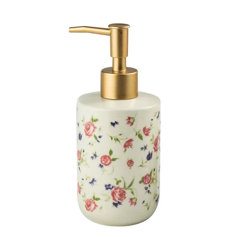 Creative Rose Shower Gel Divided Bottled Press-on Ceramic Hand