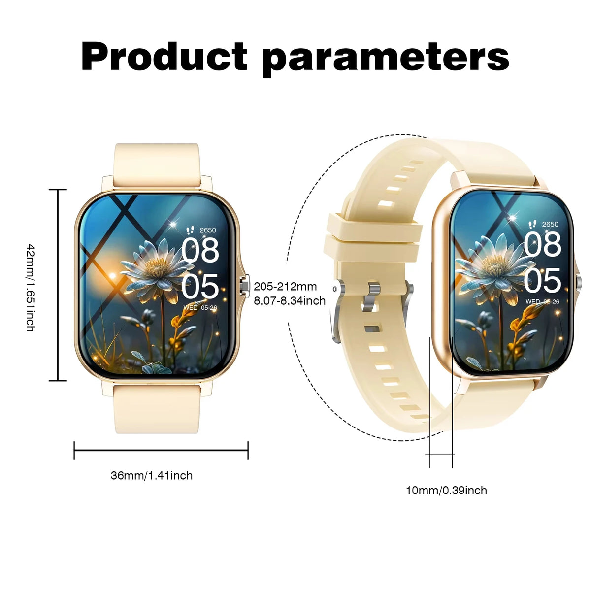 LAXASFIT   Smart Watch for Men Women Gift Full Touch Screen Sports