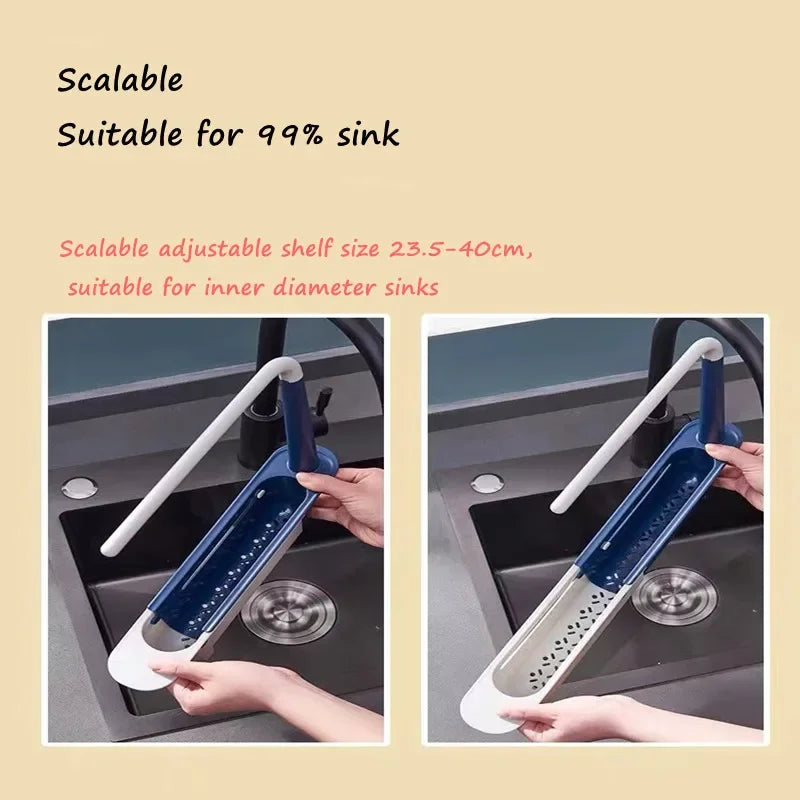 Kitchen Sink Drain Rack Telescopic Sink Shelf Sinks Organizer Soap