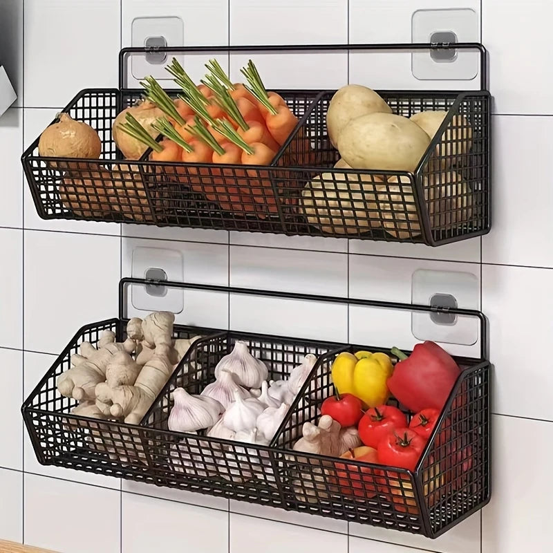 Kitchen Storage Rack for Snacks, Multifunctional Vegetable And