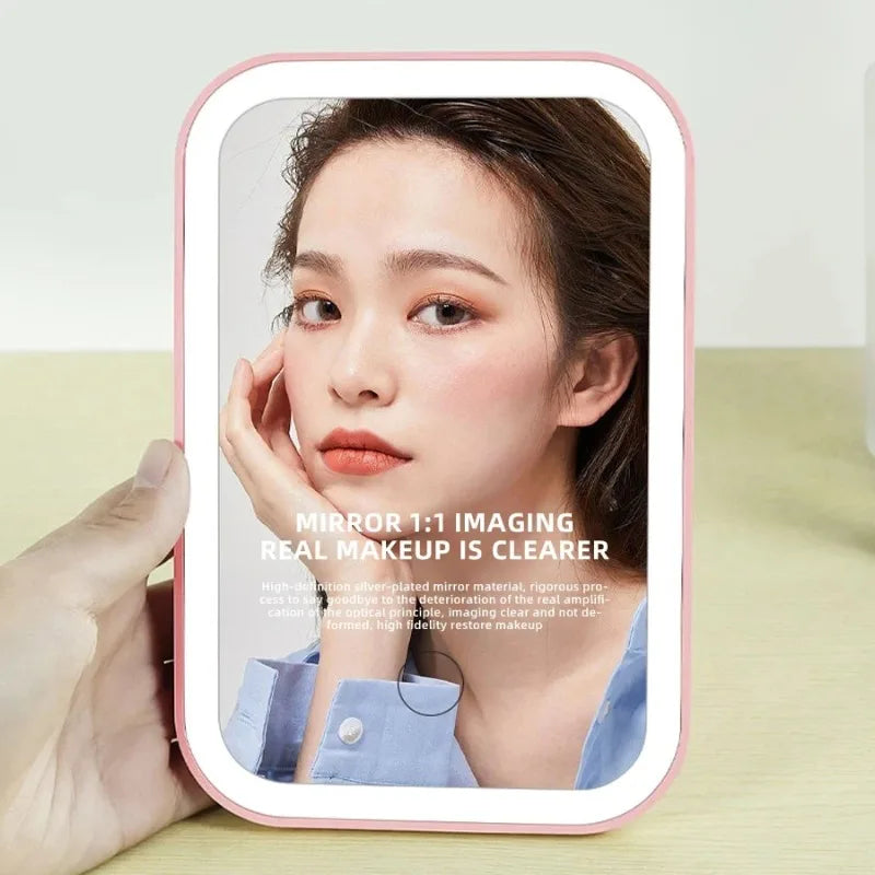 Folding LED Makeup Mirror