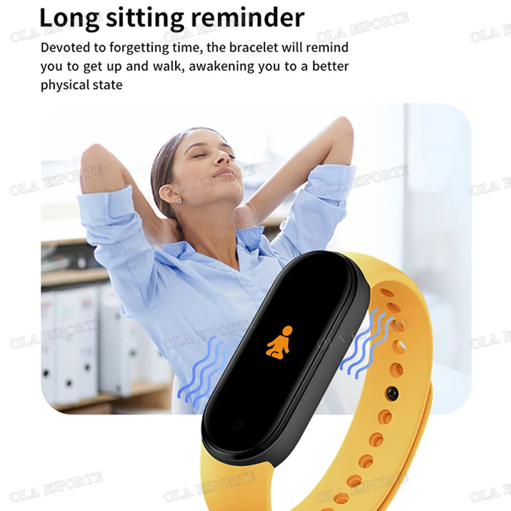 M7 Smart Watch Heart Rate Blood Pressure Monitor AMOLED Screen Smart