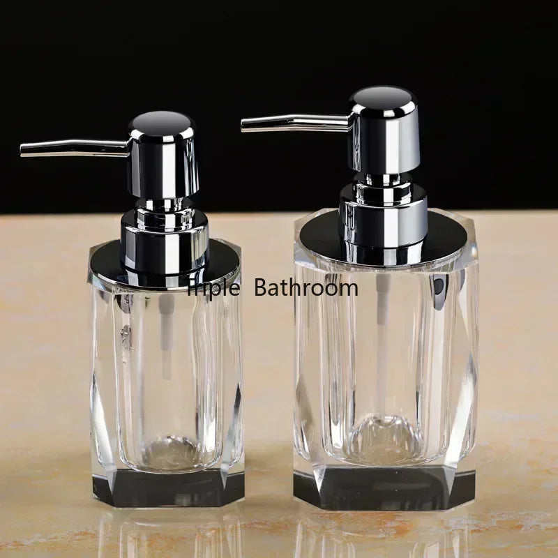 Creative crystal glass hand sanitizer bottle Household soap dispenser